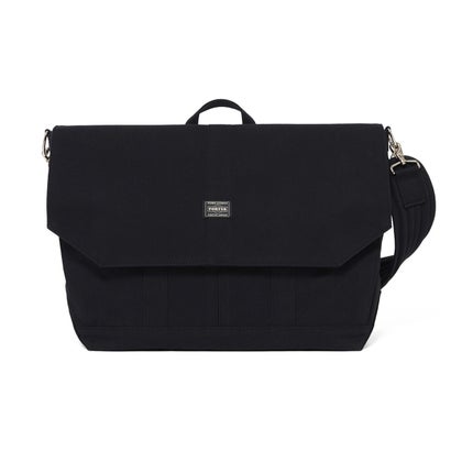 ポーター PORTER エア ダック メッセンジャーバッグ 506-19026 AIR DUCK MESSENGER BAG メンズ レディース ショルダーバッグ 大きめ A4 B4 PC 大人 ブランド 通勤 キャンバス （ブラック）｜詳細画像
