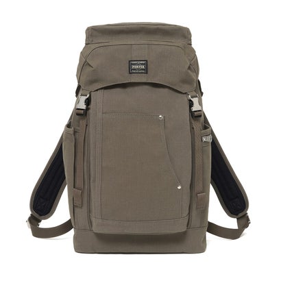 ポーター PORTER エア ダック リュック 506-19025 AIR DUCK BACKPACK メンズ レディース バックパック 小さめ PC 大人 ブランド 通勤 キャンバス カジュアル シンプル （カーキ）｜詳細画像