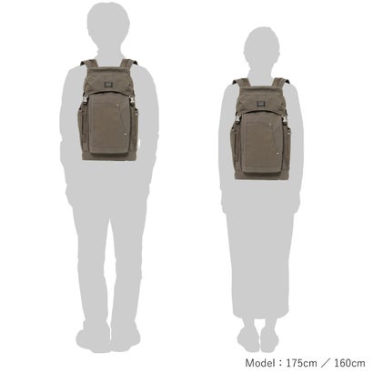 ポーター PORTER エア ダック リュック 506-19025 AIR DUCK BACKPACK メンズ レディース バックパック 小さめ PC 大人 ブランド 通勤 キャンバス カジュアル シンプル （ブラック）｜詳細画像
