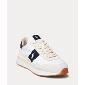 TRAIN 89 PP-SNEAKERS-LOW TOP LACE SUEDE/NYLON （WHITE/NAVY）