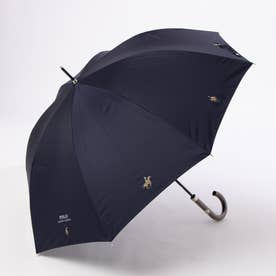 雨傘 長傘 ポロポニー ロゴ 無地 （ディープブルー）