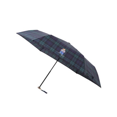 折りたたみ雨傘 フレンチベア ポロベア チェック （ディープブルー）｜詳細画像