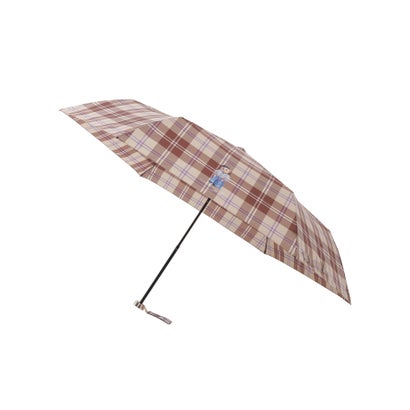 折りたたみ雨傘 フレンチベア ポロベア チェック （キャメル）｜詳細画像
