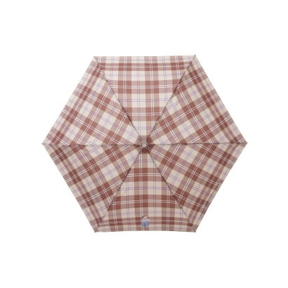 折りたたみ雨傘 フレンチベア ポロベア チェック （キャメル）｜詳細画像