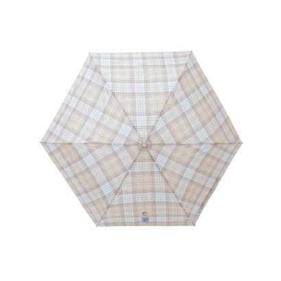 折りたたみ雨傘 フレンチベア ポロベア チェック （ベージュ）｜詳細画像