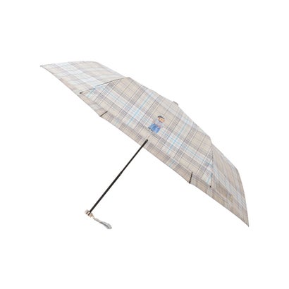折りたたみ雨傘 フレンチベア ポロベア チェック （ベージュ）｜詳細画像