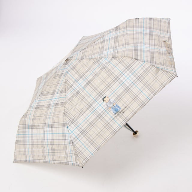 ポロ ラルフローレン 折りたたみ傘 フレンチベア×チェック ポロベア 雨傘 （ベージュ）