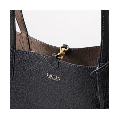 ポロ ラルフ ローレン POLO RALPH LAUREN Lauren Ralph Lauren トートバッグ 431795329 ポーチ付き （001/BLK/TAUPE）｜詳細画像