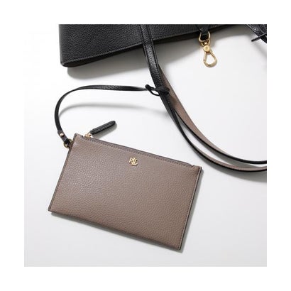 ポロ ラルフ ローレン POLO RALPH LAUREN Lauren Ralph Lauren トートバッグ 431795329 ポーチ付き （001/BLK/TAUPE）｜詳細画像