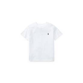 (ボーイズ 8才～20才)コットン ジャージー クルーネック Tシャツ 100ホワイト