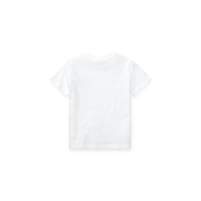 (ボーイズ 2才～4才)コットン ジャージー クルーネック Tシャツ 100ホワイト｜詳細画像