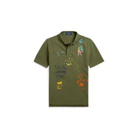 (ボーイズ 8才～20才)Peace Love Polo コットン メッシュ ポロシャツ 300グリーン