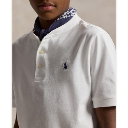 ポロ ラルフ ローレン POLO RALPH LAUREN (ボーイズ 8才～20才)コットン ジャージー ショートスリーブ ヘンリー シャツ （100ホワイト）｜詳細画像