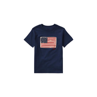 (ボーイズ 2才～4才)フラッグ コットン ジャージー Tシャツ 410ネイビー｜詳細画像