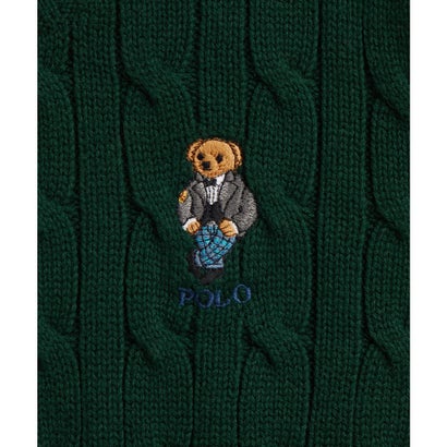 (ボーイズ 2才～7才)Polo ベア ケーブルニット コットン セーター （300グリーン）｜詳細画像