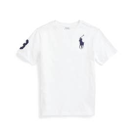 (ボーイズ 8才～20才)Big Pony コットン ジャージー Tシャツ 100ホワイト