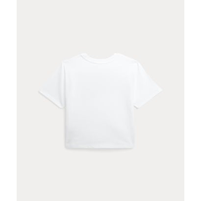 (ガールズ 7才～16才)マドラスロゴ コットン ジャージー ボクシー Tシャツ 100ホワイト｜詳細画像