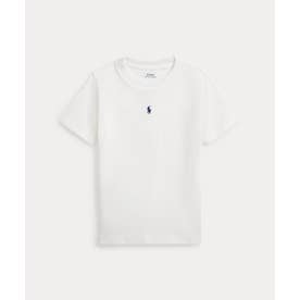 (ボーイズ 4才～7才)コットン ジャージー クルーネック Tシャツ 100ホワイト
