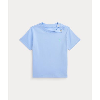 (ベビー)コットン ジャージー クルーネック Tシャツ 400ブルー｜詳細画像