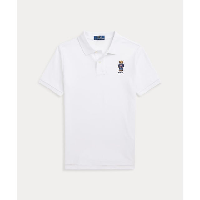 
                    (ボーイズ 8才～20才)Polo ベア コットン メッシュ ポロシャツ 100ホワイト