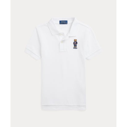(ボーイズ 4才～7才)Polo ベア コットン メッシュ ポロシャツ 100ホワイト｜詳細画像