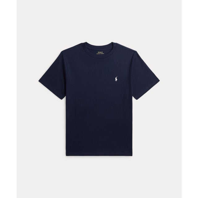 
                    (ボーイズ 8才～20才)ロゴ コットン ジャージー Tシャツ 410ネイビー