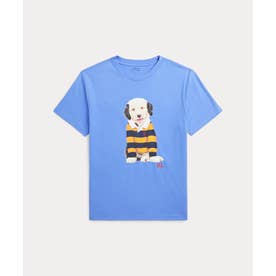 (ボーイズ 8才～20才)ドッグプリント コットン ジャージー Tシャツ 430ブルー