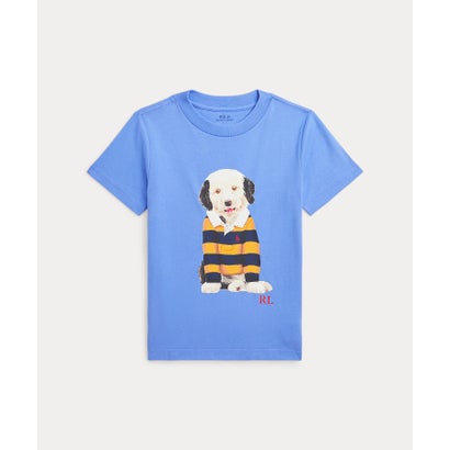 (ボーイズ 4才～7才)ドッグプリント コットン ジャージー Tシャツ 430ブルー｜詳細画像