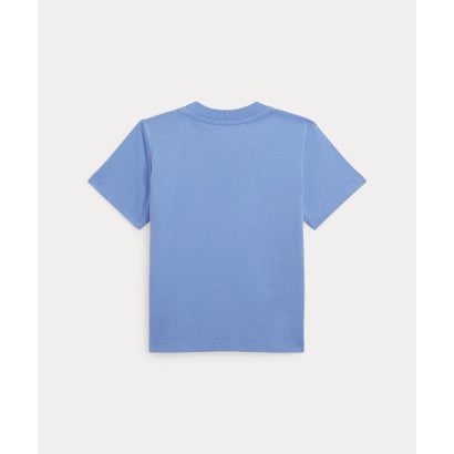 (ベビー)ドッグプリント コットン ジャージー Tシャツ 430ブルー｜詳細画像