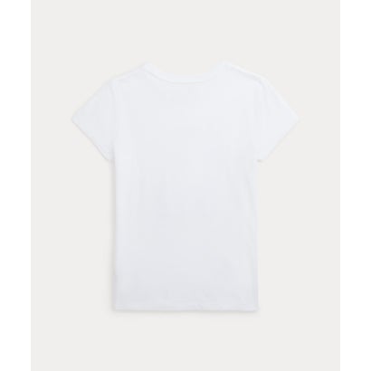 (ガールズ 7才～16才)ドッグプリント コットン ジャージー Tシャツ 100ホワイト｜詳細画像