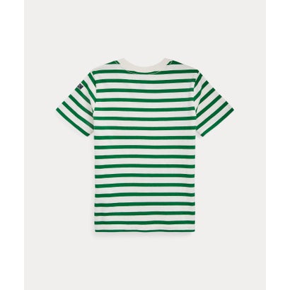 (ボーイズ 3才～7才)ストライプド コットン ジャージー ポケット Tシャツ 100ホワイト｜詳細画像