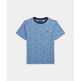 (ボーイズ 8才～20才)セールボートプリント コットン ジャージー Tシャツ 400ブルー