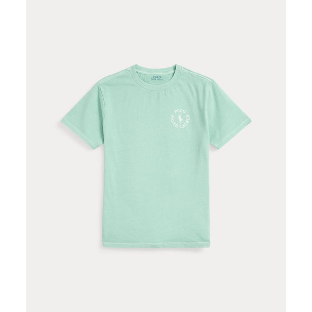 
                    (ボーイズ 8才～20才)ロゴ コットン ジャージー Tシャツ 300グリーン