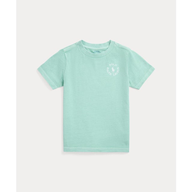 
                    (ボーイズ 2才～7才)ロゴ コットン ジャージー Tシャツ 300グリーン