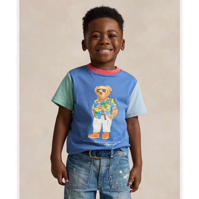 
                    (ボーイズ 2才～7才)Polo ベア カラーブロック コットン Tシャツ 999マルチカラー