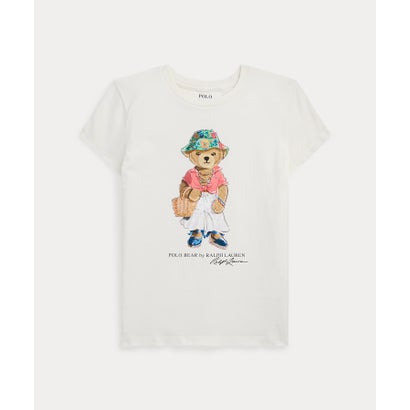 (ガールズ 7才～16才)Polo ベア コットン ジャージー Tシャツ 100ホワイト｜詳細画像