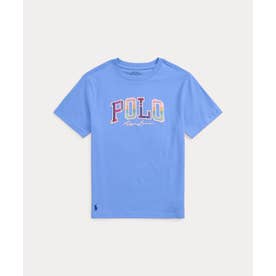 (ボーイズ 8才～20才)マドラスロゴ コットン ジャージー  Tシャツ 430ブルー