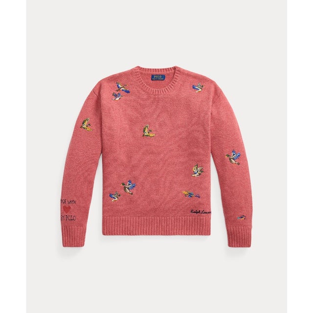 リラックス フィット ウールアルパカ セーター （600レッド）