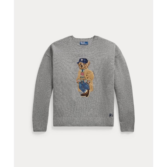 リラックス フィット Polo ベア セーター （020グレー）