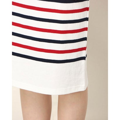 ポンパドール POMPADOUR USA Cotton Border Skirt （White/Navy/Red）｜詳細画像