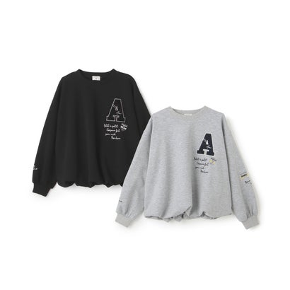 ポンポネット アミ POM PONETTE AMI 【AMI】サガラワッペンバルーンプルオーバー （トップ グレー）｜詳細画像