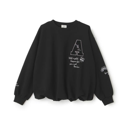ポンポネット アミ POM PONETTE AMI 【AMI】サガラワッペンバルーンプルオーバー （黒）｜詳細画像