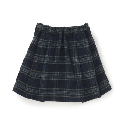 ポンポネット アミ POM PONETTE AMI 【AMI】シャギーチェックスカート×インナーパンツセット （紺）｜詳細画像
