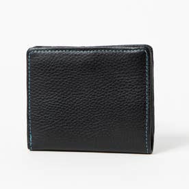 NEWピープルシリーズ 二つ折り財布（外ファスナー付き） （クロ/ブルー）
