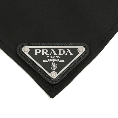 プラダ PRADA スカーフ リナイロン フーラード トライアングルロゴ ブラック メンズ PRADA 2FF036 1WQ8 F0002 （ブラック）｜詳細画像
