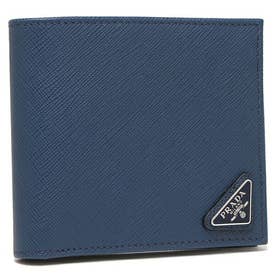 二つ折り財布 サフィアーノ トライアングルロゴ ブルー メンズ 2MO513 QHH F0016 （ブルー）