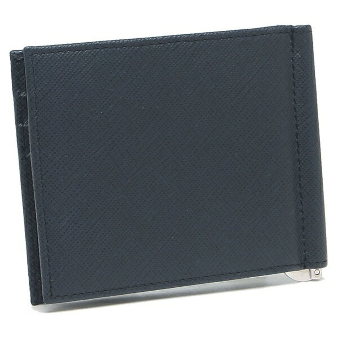 プラダ PRADA 財布 メンズ 二つ折り財布 サフィアーノ マネークリップ カードケース トライアングルロゴ PRADA 2MN077 QHH  F0216 ネイビー 小銭入れなし 一粒万倍日 （ネイビー）
