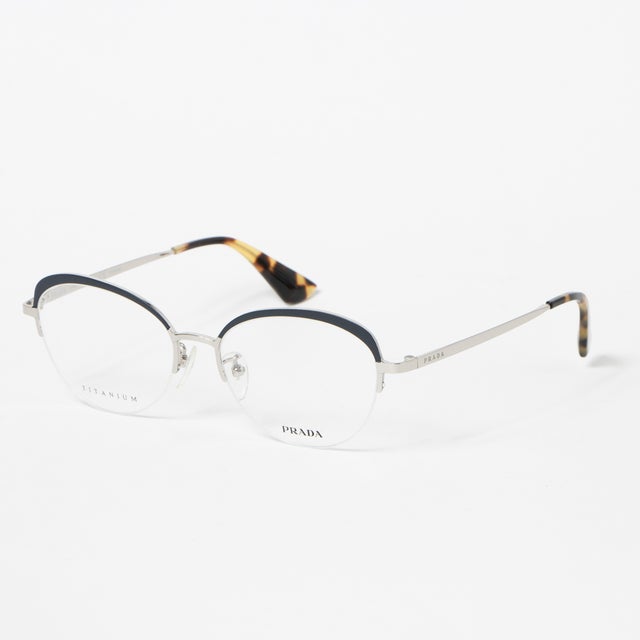 メガネ 眼鏡 アイウェア レディース メンズ （ネイビー/シルバー）