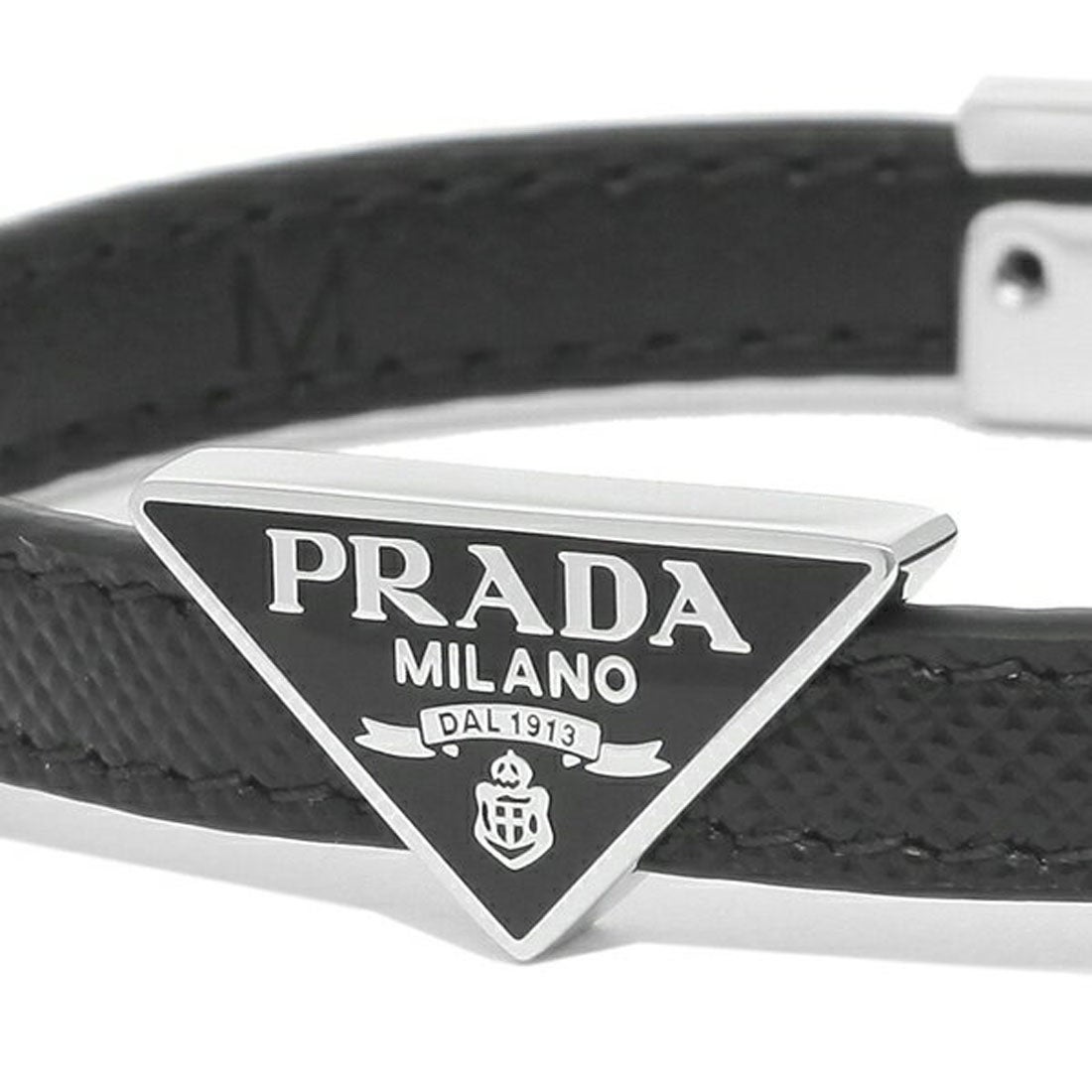 プラダ PRADA ブレスレット アクセサリー サフィアーノレザー バングル ブラック メンズ レディース PRADA 2IB289 053  F0002 （ブラック） -靴＆ファッション通販 ロコンド〜自宅で試着、気軽に返品