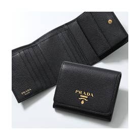 プラダ PRADA PRADA 三つ折り財布 1MH176 2E3A レザー （F0002/NERO